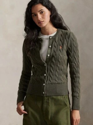Polo Ralph Lauren kardigan bawełniany damski kolor zielony 211971868