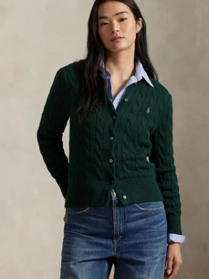 Polo Ralph Lauren kardigan bawełniany damski kolor zielony 211971868