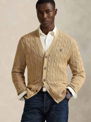 Polo Ralph Lauren kardigan bawełniany kolor beżowy