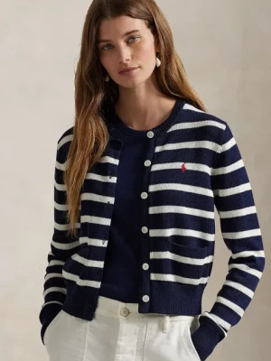 Polo Ralph Lauren kardigan bawełniany kolor granatowy 211959297