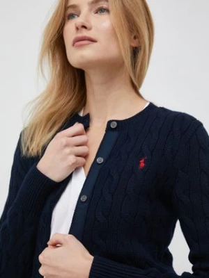 Polo Ralph Lauren kardigan bawełniany kolor granatowy