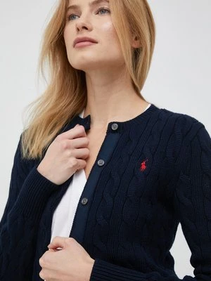 Polo Ralph Lauren kardigan bawełniany kolor granatowy