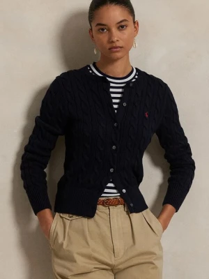 Polo Ralph Lauren kardigan bawełniany kolor granatowy
