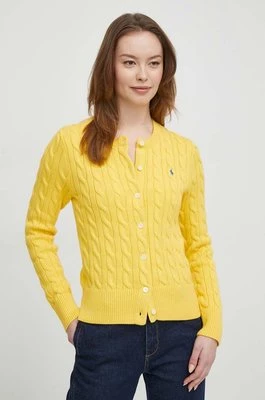 Polo Ralph Lauren kardigan bawełniany kolor żółty