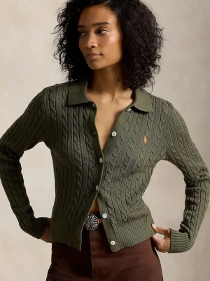 Polo Ralph Lauren kardigan damski bawełniany zielony