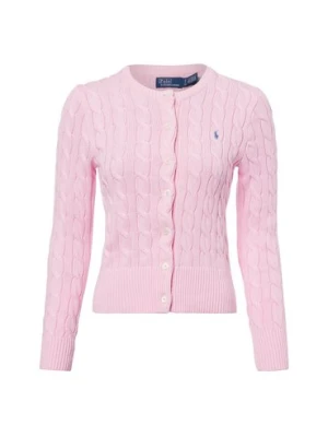 Polo Ralph Lauren Kardigan damski Kobiety Bawełna różowy jednolity,