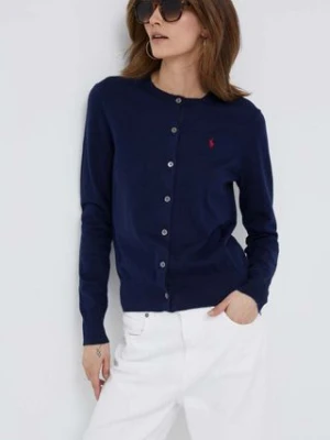 Polo Ralph Lauren kardigan damski kolor granatowy lekki
