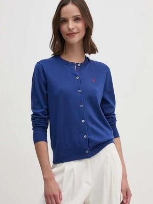 Polo Ralph Lauren kardigan damski kolor niebieski lekki 211891672