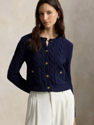 Polo Ralph Lauren kardigan damski wełniany granatowy