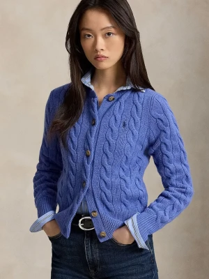 Polo Ralph Lauren kardigan damski wełniany niebieski