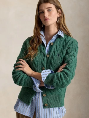 Polo Ralph Lauren kardigan damski wełniany zielony