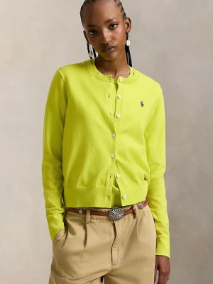 Polo Ralph Lauren kardigan damski z bawełną zielony