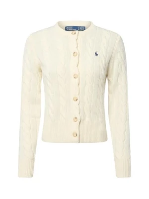Polo Ralph Lauren Kardigan damski z zawartością kaszmiru Kobiety Kaszmir biały jednolity,