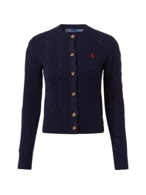 Polo Ralph Lauren Kardigan damski z zawartością kaszmiru Kobiety Kaszmir niebieski jednolity,