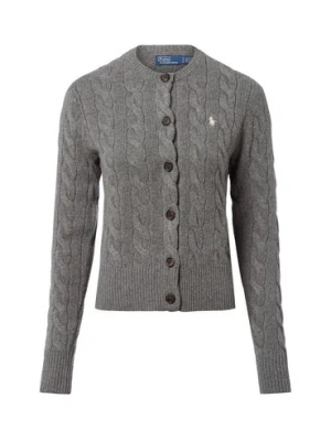 Polo Ralph Lauren Kardigan damski z zawartością kaszmiru Kobiety Kaszmir szary marmurkowy,