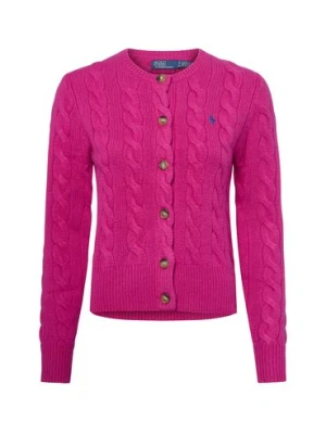 Polo Ralph Lauren Kardigan damski z zawartością kaszmiru Kobiety Kaszmir wyrazisty róż jednolity,