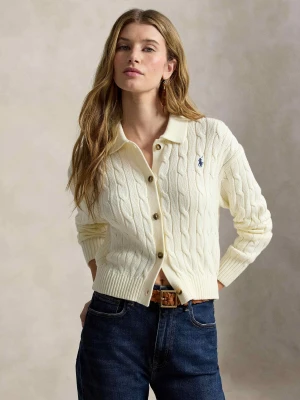 POLO RALPH LAUREN Kardigan | Regular Fit kremowy