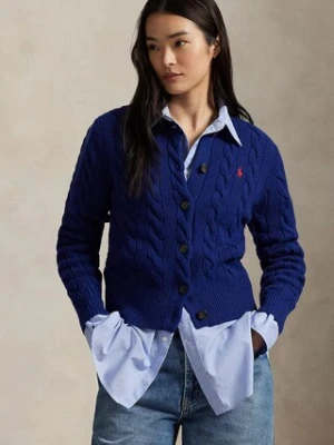 Polo Ralph Lauren kardigan wełniany damski kolor granatowy lekki 211972104015