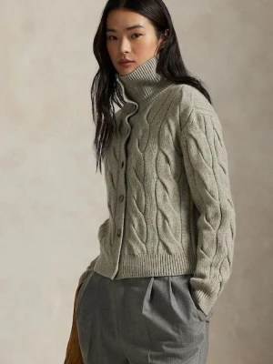 Polo Ralph Lauren kardigan wełniany damski kolor szary 211978313