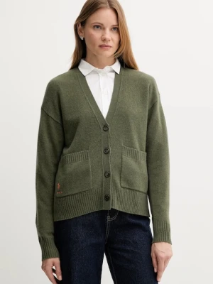 Polo Ralph Lauren kardigan wełniany damski kolor zielony 211914536