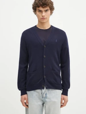Polo Ralph Lauren kardigan wełniany RWS-Longsleeve kolor granatowy 710946144