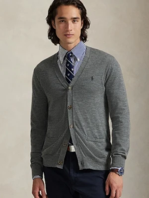 Polo Ralph Lauren kardigan wełniany RWS-Longsleeve kolor szary 710946144