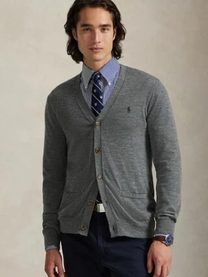 Polo Ralph Lauren kardigan wełniany RWS-Longsleeve kolor szary 710946144