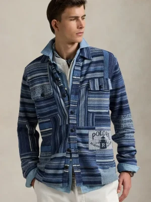 Polo Ralph Lauren kardigan z domieszką lnu męski kolor niebieski 710963961