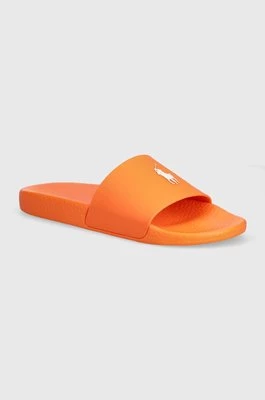 Polo Ralph Lauren klapki Polo Slide męskie kolor pomarańczowy 809931326002