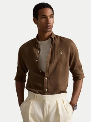 Polo Ralph Lauren Koszula 710968915500 Brązowy jasny Slim Fit