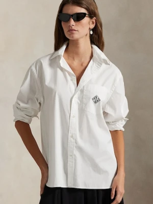 Polo Ralph Lauren koszula bawełniana damska kolor biały relaxed z kołnierzykiem klasycznym 211971509