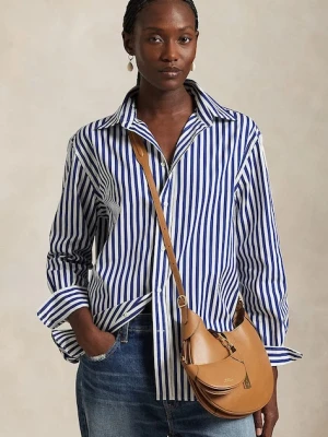 Polo Ralph Lauren koszula bawełniana damska kolor niebieski regular z kołnierzykiem klasycznym 211968218