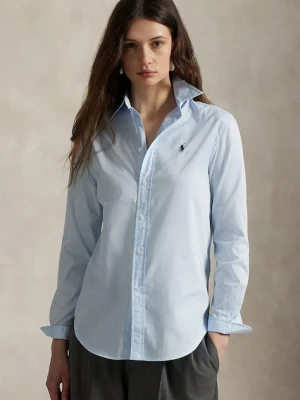 Polo Ralph Lauren koszula bawełniana damska kolor niebieski regular z kołnierzykiem klasycznym 211A92177