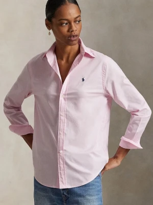 Polo Ralph Lauren koszula bawełniana damska kolor różowy regular z kołnierzykiem klasycznym 211A92177
