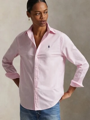 Polo Ralph Lauren koszula bawełniana damska kolor różowy regular z kołnierzykiem klasycznym 211A92177