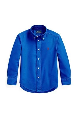 Polo Ralph Lauren koszula bawełniana dziecięca kolor niebieski