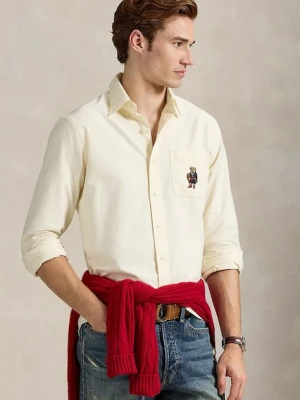 Polo Ralph Lauren koszula bawełniana męska kolor beżowy regular 710P00662