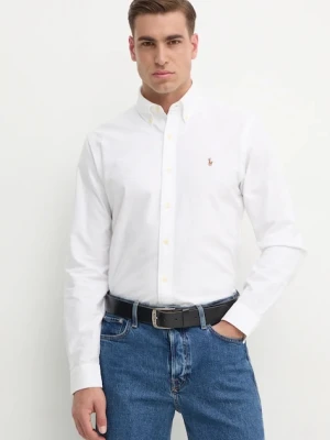 Polo Ralph Lauren koszula bawełniana męska kolor biały regular z kołnierzykiem button-down 710792041