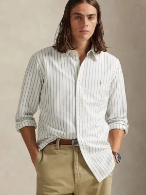 Polo Ralph Lauren koszula bawełniana męska kolor biały regular z kołnierzykiem button-down 710928918