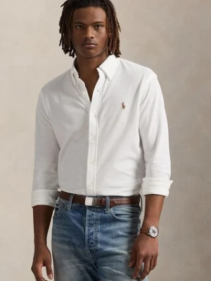 Polo Ralph Lauren koszula bawełniana męska kolor biały regular z kołnierzykiem button-down 710979488