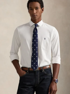 Polo Ralph Lauren koszula bawełniana męska kolor biały regular z kołnierzykiem klasycznym 710P03960