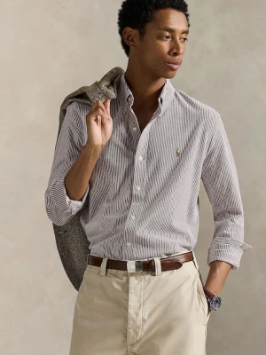 Polo Ralph Lauren koszula bawełniana męska kolor bordowy regular z kołnierzykiem klasycznym 710979489