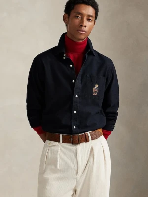 Polo Ralph Lauren koszula bawełniana męska kolor czarny regular 710P00662