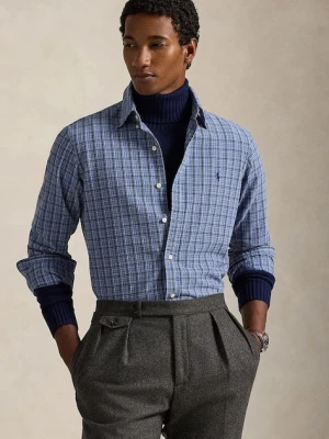 Polo Ralph Lauren koszula bawełniana męska kolor granatowy regular z kołnierzykiem button-down 710953707