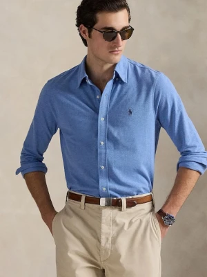 Polo Ralph Lauren koszula bawełniana męska kolor niebieski regular z kołnierzykiem button-down 710654408