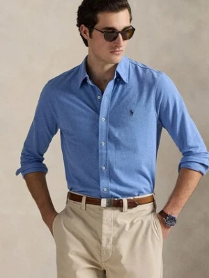 Polo Ralph Lauren koszula bawełniana męska kolor niebieski regular z kołnierzykiem button-down 710654408