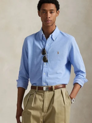 Polo Ralph Lauren koszula bawełniana męska kolor niebieski regular z kołnierzykiem button-down 710979488