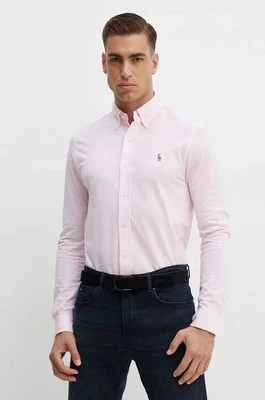 Polo Ralph Lauren koszula bawełniana męska kolor różowy regular z kołnierzykiem button-down 710932545