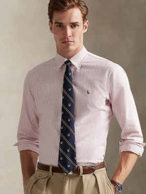 Polo Ralph Lauren koszula bawełniana męska kolor różowy regular z kołnierzykiem button-down 710953704