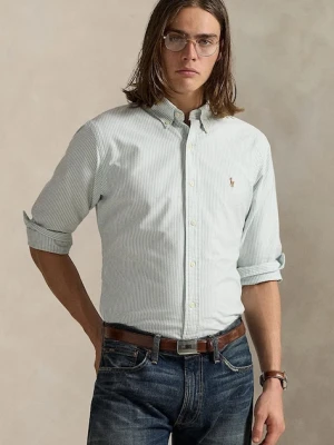 Polo Ralph Lauren koszula bawełniana męska kolor zielony regular z kołnierzykiem button-down 710953704